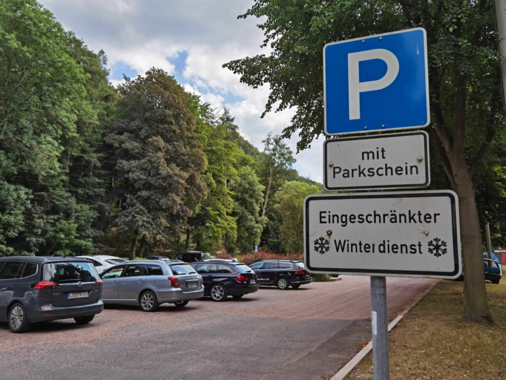 Parkplatz Drachenschlucht - die Alternative, wenn der kostenlose Parkplatz voll ist
