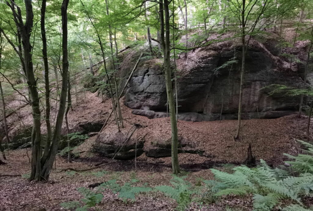 Blick in die Ludwigsklamm - ähnliche Felsformationen wie in der Drachenschlucht