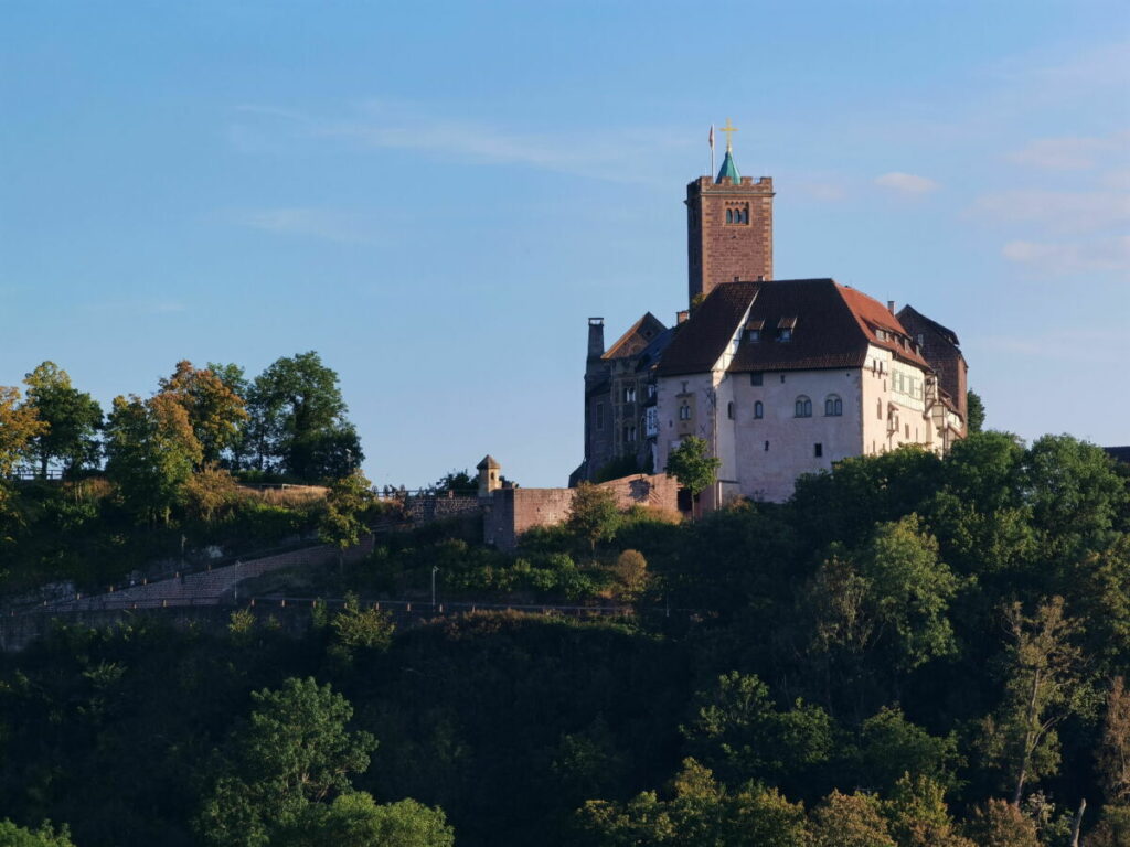 Metilstein Wartburg Blick am Abend